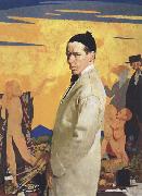 Sir William Orpen Self-Portrait with Sowing New Seed china oil painting reproduction